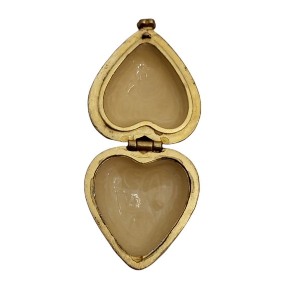 JAY STRONGWATER GOLD HEART  TRINKET BOX W/SWAROVSKI CRYSTALS & FLOWERS  2002 - Picture 9 of 9